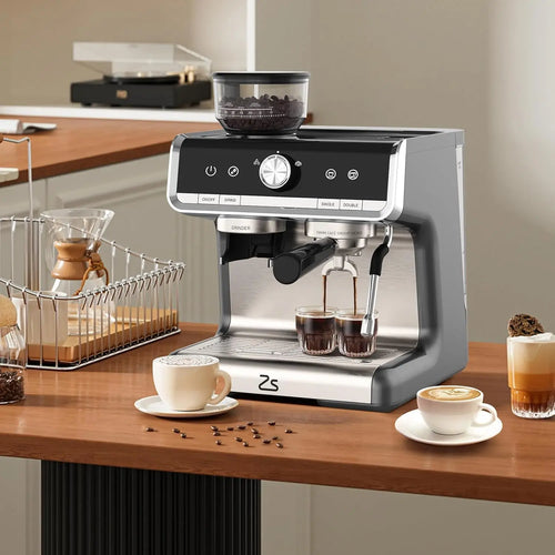 20 Bar 1450W Semi Automatic Espresso Maker with Grinder