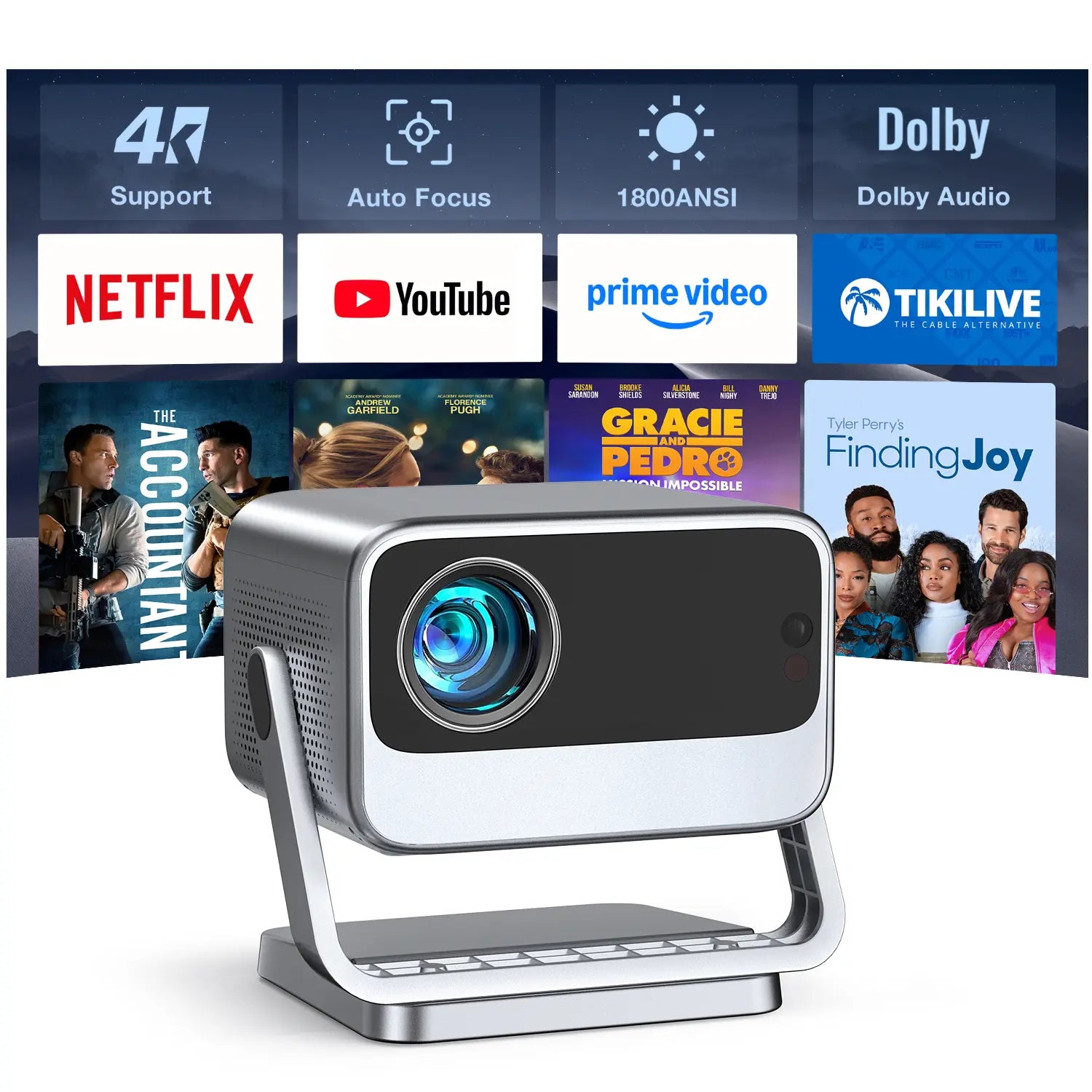 Netflix Certified Portable Mini Projector